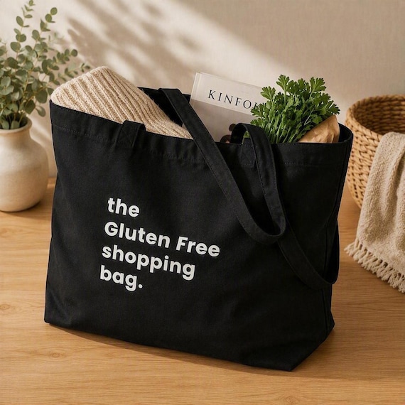 Gluten-Free Tote Bag | Canvas Bag with Statement Print | Stylish Everyday Shopping Bag | Gluten-Free Gift Idea
