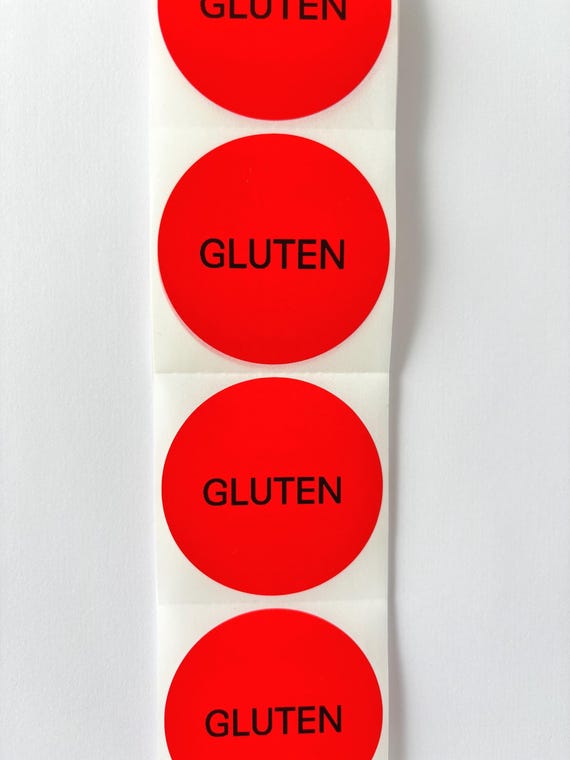 Gluten stickers | Round | 5 cm (2) | Sticker | Label | Gluten-free | Celiac disease