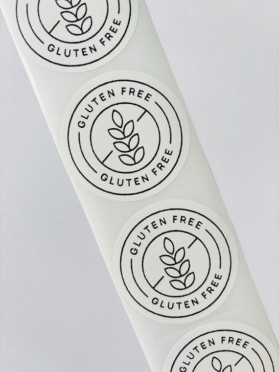 Gluten Free Stickers | Round | 5 cm (2) | Sticker | Label | Gluten-free | Celiac disease
