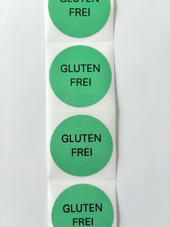 Gluten-free stickers | Round | 5 cm (2) | Sticker | Label | Gluten-free | Celiac disease