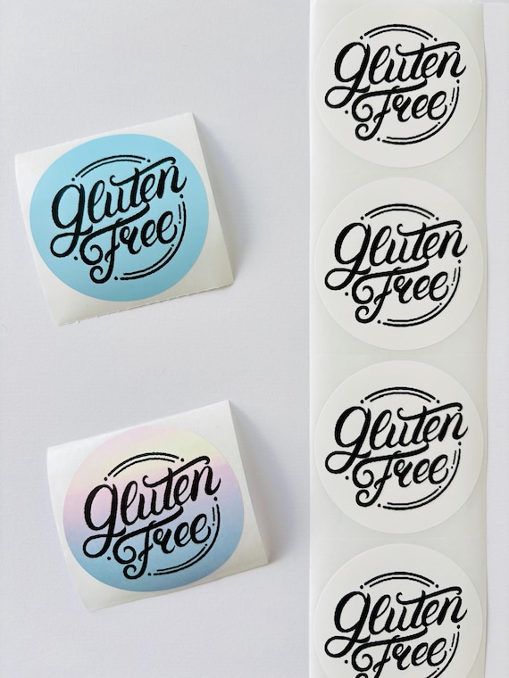 Gluten Free Stickers | Round | 5 cm (2) | Sticker | Label | Gluten-free | Celiac disease