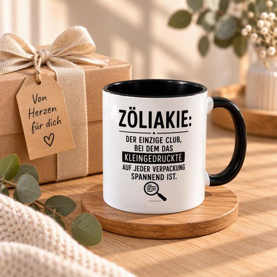 Funny Celiac Mug | Gluten-Free with Humor | Celiac Club Mug | Gluten-Free Gift