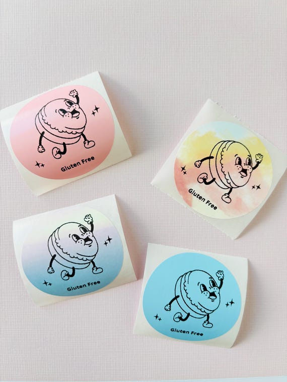 Gluten Free Stickers | Round | 5 cm (2) | Sticker | Label | Gluten-free | Celiac disease