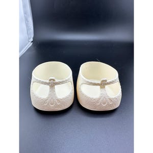 Cabbage Patch Kinder Weiße Sandalen Mary Janes 1980er Jahre Coleco OK Factory Excellent
