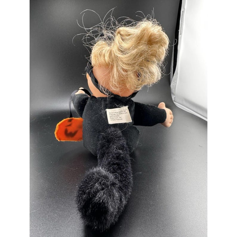 2000 Cabbage Patch Kids Black Cat Plush Doll 10" Halloween Vtg HTF Rare image 12