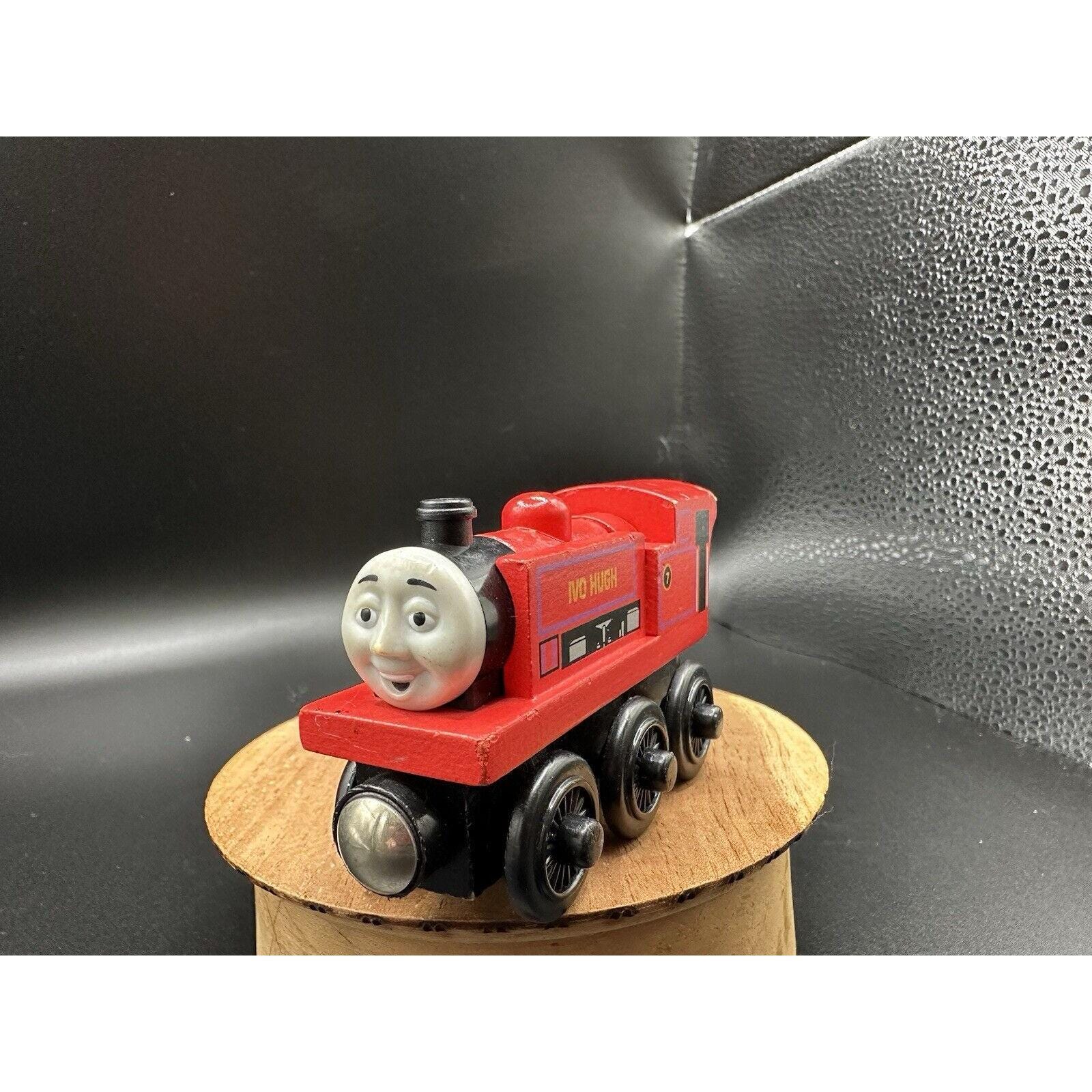 Vtg Thomas Wooden Railway Train Ivo Hugh #7 Engine 2003 Learning