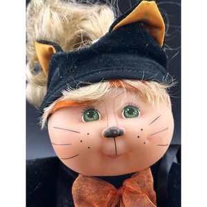 2000 Cabbage Patch Kids Black Cat Plush Doll 10" Halloween Vtg HTF Rare image 2