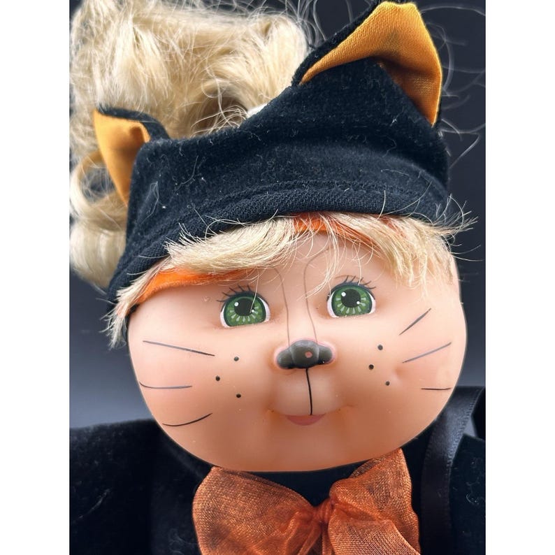 2000 Cabbage Patch Kids Black Cat Plush Doll 10" Halloween Vtg HTF Rare image 2