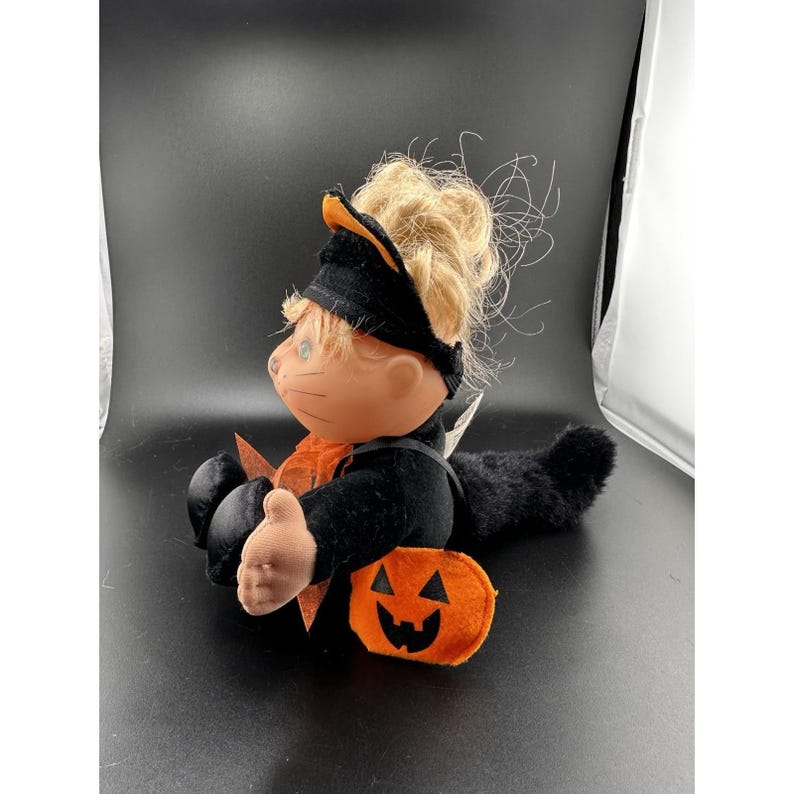 2000 Cabbage Patch Kids Black Cat Plush Doll 10" Halloween Vtg HTF Rare image 7