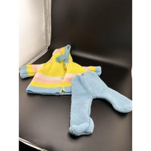 Unbranded Vtg 1980s Doll Knit Pants Sweater Hoodie 12”-14” Dolls CPK Preemies