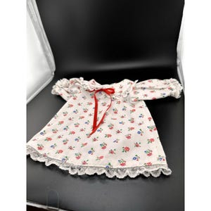 Cabbage Patch Kids Dolls Dress For 14” 16” Red White Blue Floral Gown Vtg No Tag