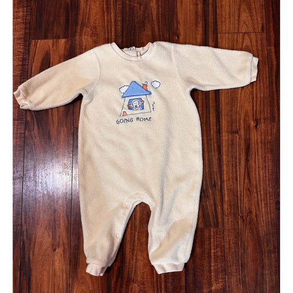 Carters Puppy Dog Emu Namae Romper Yellow Y2K Going Home 6-9 Months Carter's