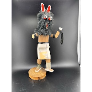 Kachina Doll Dancer Navajo Hopi Bear 12&quot; Signed Elsie Willie Statue Native Amer