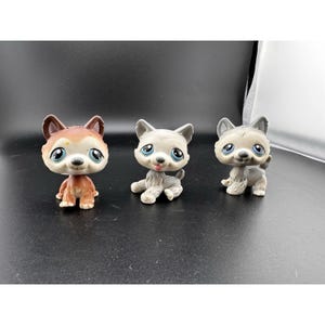Littlest Pet Shop LPS Authentic POLAR PUPPIES Husky Dogs #68 69 70