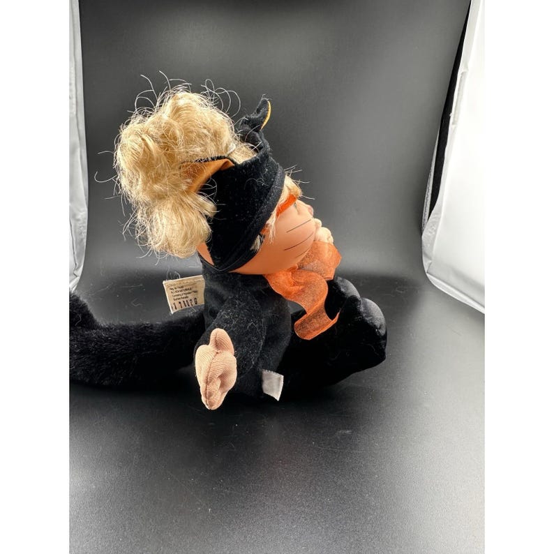 2000 Cabbage Patch Kids Black Cat Plush Doll 10" Halloween Vtg HTF Rare image 13