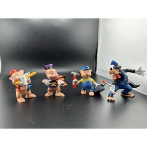 Three Little Pigs Figurines - Etsy