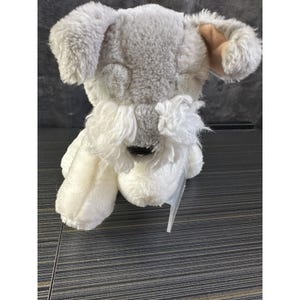 2004 Vintage Commonwealth Schnauzer Plush Puppy Dog 8&quot; Stuffed Animal Floppy