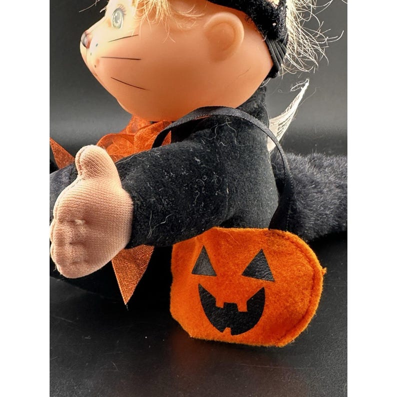 2000 Cabbage Patch Kids Black Cat Plush Doll 10" Halloween Vtg HTF Rare image 9