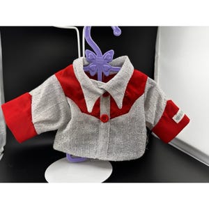 Vtg 1985 Cabbage Patch Kids Coleco Shirt Western 16" Dolls Red Silver Sparkle