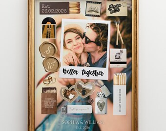Custom Matchbook Poster Template, Editable Canva DIY Kit, Couple Gifts for Boyfriend Birthday, Sentimental Printable Keepsake