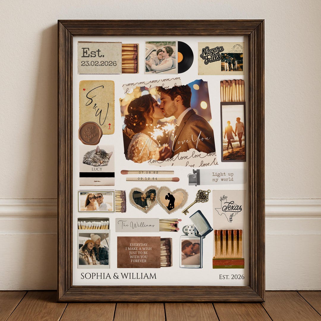Sentimental Posters Custom Matchbook Poster Template, Sentimental Anniversary Keepsake ...