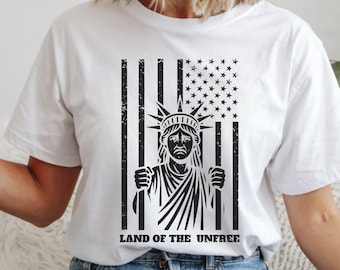 Unfree Statue of Liberty Protest Shirt Social Justice Cotton Tee Comfort Colors Trump Resistance TShirt Anti-Fascism Democrat Apparel