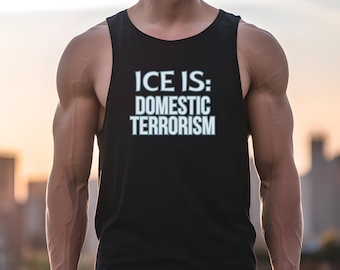 Abolish Ice-Is Shirt Protest Tank Top Foxtrot Delta Tango Fck Donald Trump Social Justice Anti-Fascism F*ck Icestapo Sleeveless Cotton