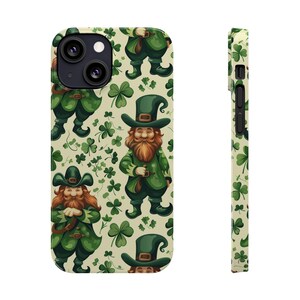 Slim Case St. Patty's Day-telefoonhoesje Leprechaun-telefoonhoes beschermhoes Saint Patricks Day-cadeau Shamrock iPhone-hoesje groen mobiele skin