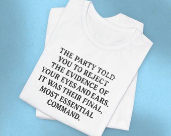 George Orwell 1984 Protest Shirt Social Justice FDT Trump Resistance Tee Anti-Fascism Ring-Spun Cotton Activist TShirt Express Shipping