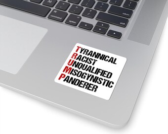 Resist Anti-Trump Glossy Sticker - Political Protest Decal