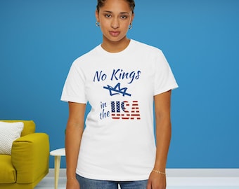 No Kings in the USA Protest Tee Resistance Social Justice Shirt Comfort Colors Ring-Spun US Cotton Resist Anti Trump Democrat Apparel