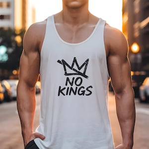 No Kings in America Protest Tank Top Social Justice Shirt Activist Anti-Maga Resistance Tee Resist Shirt Anti-Trump Tank Democrat Apparel