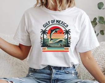 Gulf of Mexico Dolphin Tee - Comfort Colors Coastal T-Shirt