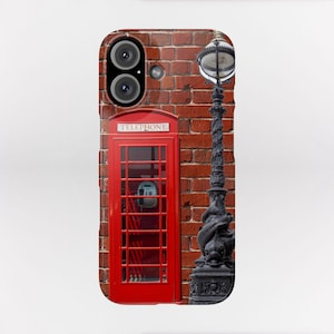 Slim hoesje Londen rode telefooncel Underground Vintage Retro VK Brits Engeland Cadeau voor wereldreiziger iPhone-hoesje mobieltje