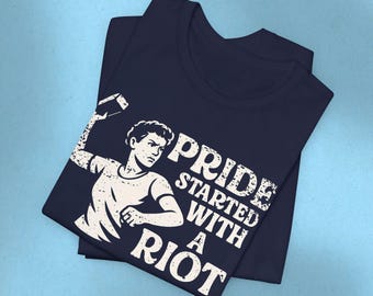 LGBTQIA Tee Stonewall Protest Shirt Social Justice LGBTQ Queer Lesbian Bisexual Trans Gay Pride Ring-Spun Cotton TShirt Express Shipping