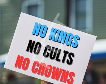 Protest Sign Printable 4 Signs No Kings FDT Anti Trump Resistance Digital Art Print Download Political Signage Placard Social Justice