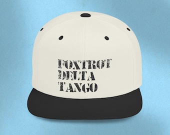 Gorra de protesta FDT, gorra con bordado Foxtrot Delta Tango, artículos anti-Trump, gorra de justicia social, equipo de protesta, gorra snapback de resistencia antifascista
