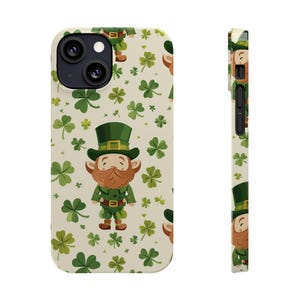 Slim Case St. Patty's Day-telefoonhoesje Leprechaun-telefoonhoes beschermhoes Saint Patricks Day-cadeau Shamrock iPhone-hoesje groen mobiele skin