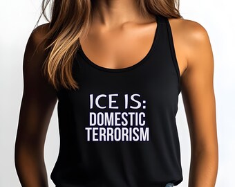 Abolish Ice-Is Shirt Protest Tank Top Foxtrot Delta Tango Fck Donald Trump Social Justice Anti-Fascism F*ck Icestapo Sleeveless Cotton