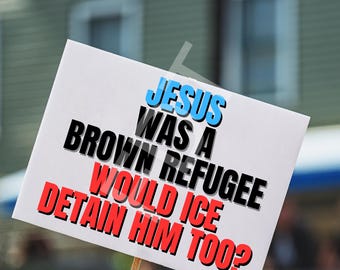 Protest Sign Printable 5 Signs No Kings FDT Abolish ICE Anti Trump Resistance Digital Art Download Political Signage Placard Social Justice