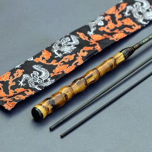Tenkara Graphite High Quality Handmade Rod 1,60 meters. Fly Fishing with Tenkara Hand-Built unique design rod.Fly Casting with artisan rods