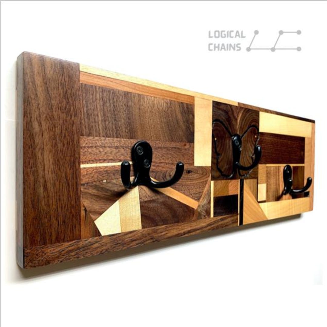 The Unique Coat Rack Made in Collage Technique From Different Types of ...