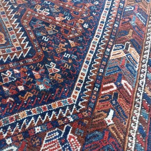 5x7 Antique 5x7 Rug, Persian Rug, 5x7 Vintage Rug, Handmade Wool Rug, Persian Carpet, Shiraz Rug, Livingroom Rug, Entryway Rug,  5&#39;3x6&#39;5 FT