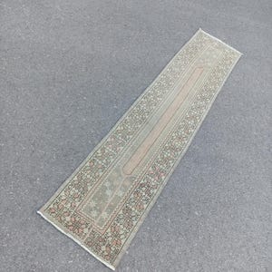 Handmade Wool Turkish Rug: Vintage Oushak Neutral Decor (3.4x5.10 FT)