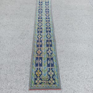 2x12 Turkse patchwork lopers, handgemaakte wollen vloerkleden, oosterse keukenlopers 2x12, vloerkleden voor hal en slaapkamer, decoratieve vloerkleden voor thuis (2 x 11,11 voet)