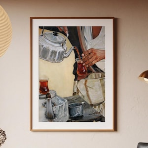 Aquarelkunstdruk Turkse thee, collectie Heritage Botanicals