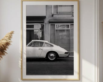 Vintage Porsche Art, Black and White Photography, Automotive Wall Art, Car Wall Decor, Vintage Car Print, Home Decor, Gift for Car Lovers