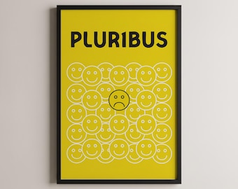Arte Pluribus, decoración moderna de la pared, arte de pared único, cartel de PLURIBUS, arte de pared PLURIBUS, decoración contemporánea del hogar, impresión artística