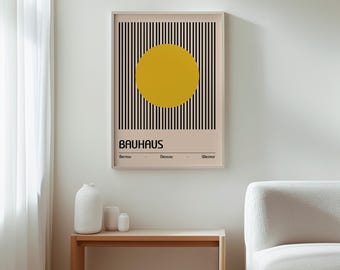Bauhaus Wall Art, Printable Art, Modern Art Print, Exhibition Poster, Digital Download, Home Decor, Minimalist Art, Abstract Design