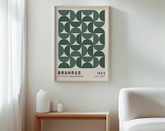 Bauhaus Wall Art, Printable Art, Modern Art Decor, Exhibition Poster, Abstract Design, Digital Download, Home Decor, Art Print